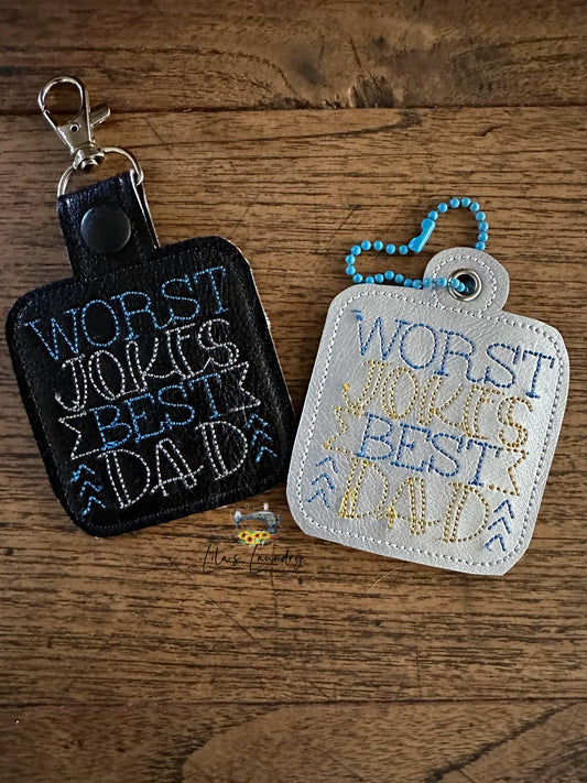 Worst Jokes Best Dad Fobs - Digital Embroidery Design