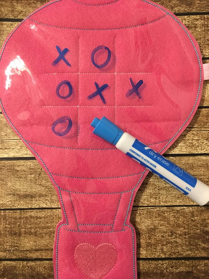 Hot Air Balloon Tic Tac Toe Boards - Digital Embroidery Design