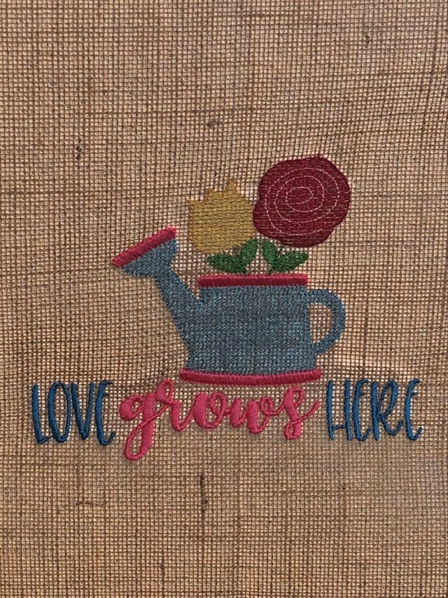 Love Grows Here - 3 Sizes - Digital Embroidery Design