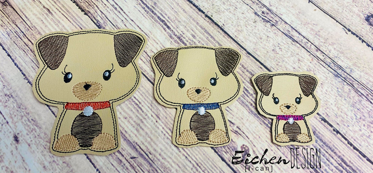 Cute Puppy Felties - 3 sizes - 4x4 and 5x7 Grouped- Digital Embroidery Design