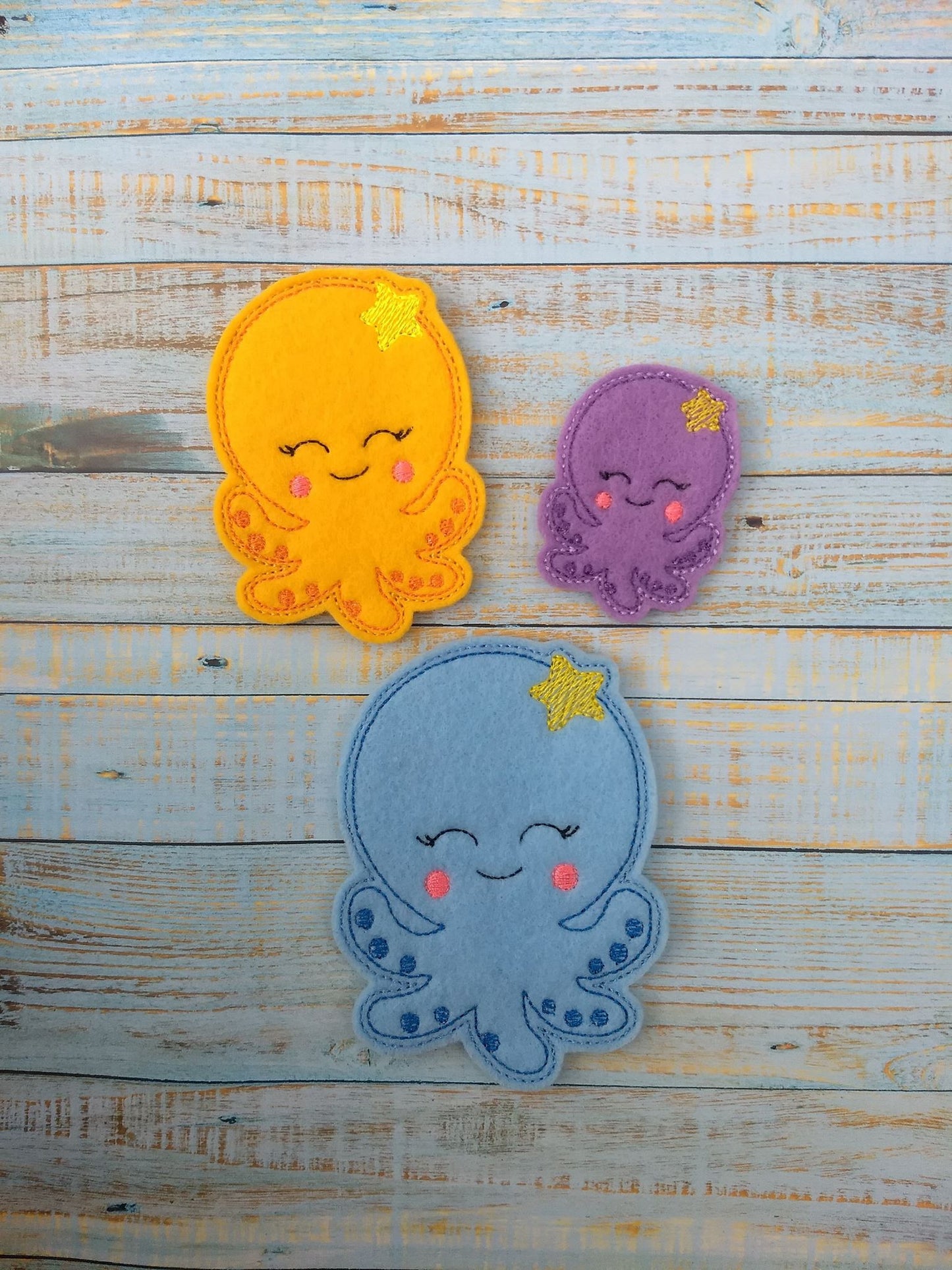 Octopus Felties - 3 sizes - Digital Embroidery Design