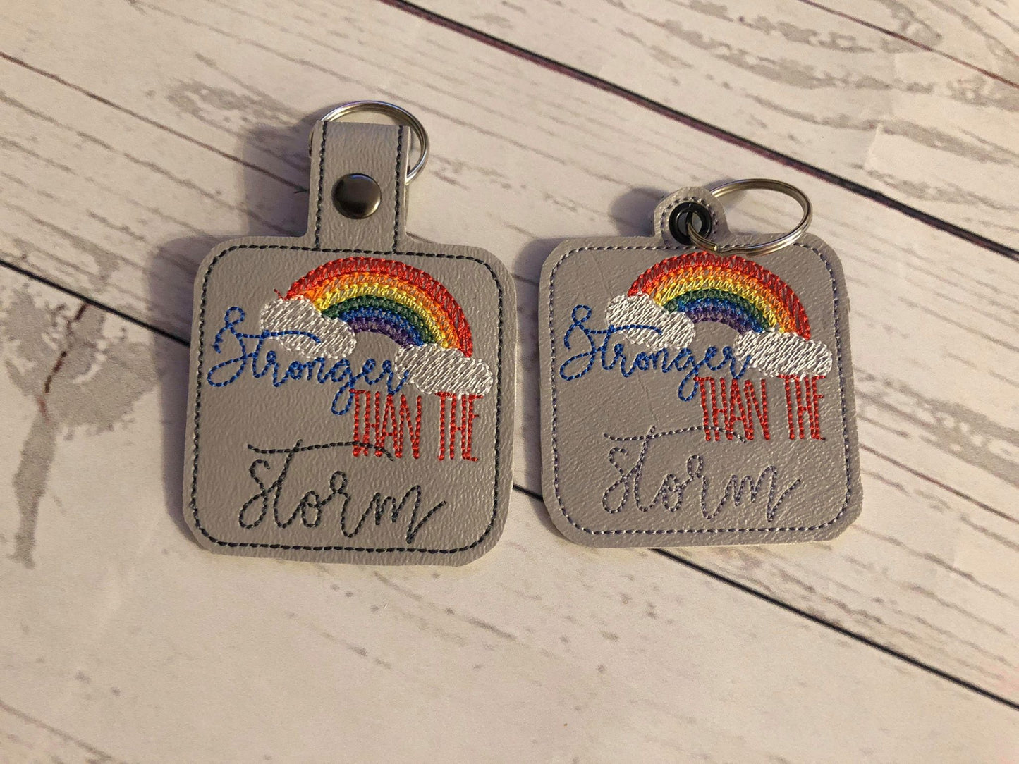 Stronger than the storm Fobs - DIGITAL Embroidery DESIGN