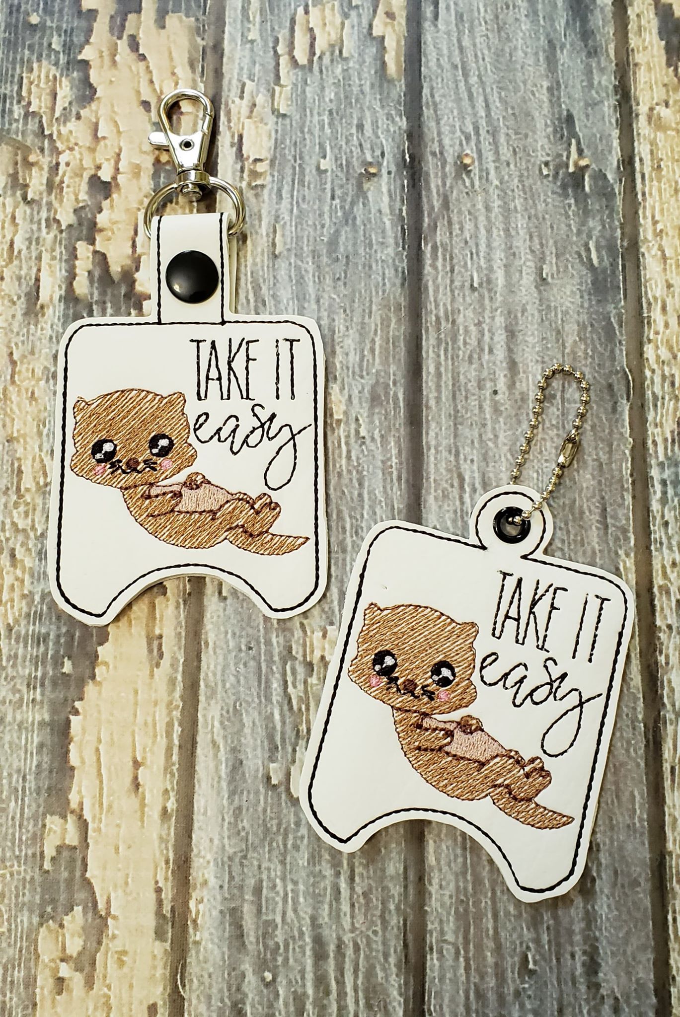 Take it easy Otter Sanitizer Holders - DIGITAL Embroidery DESIGN