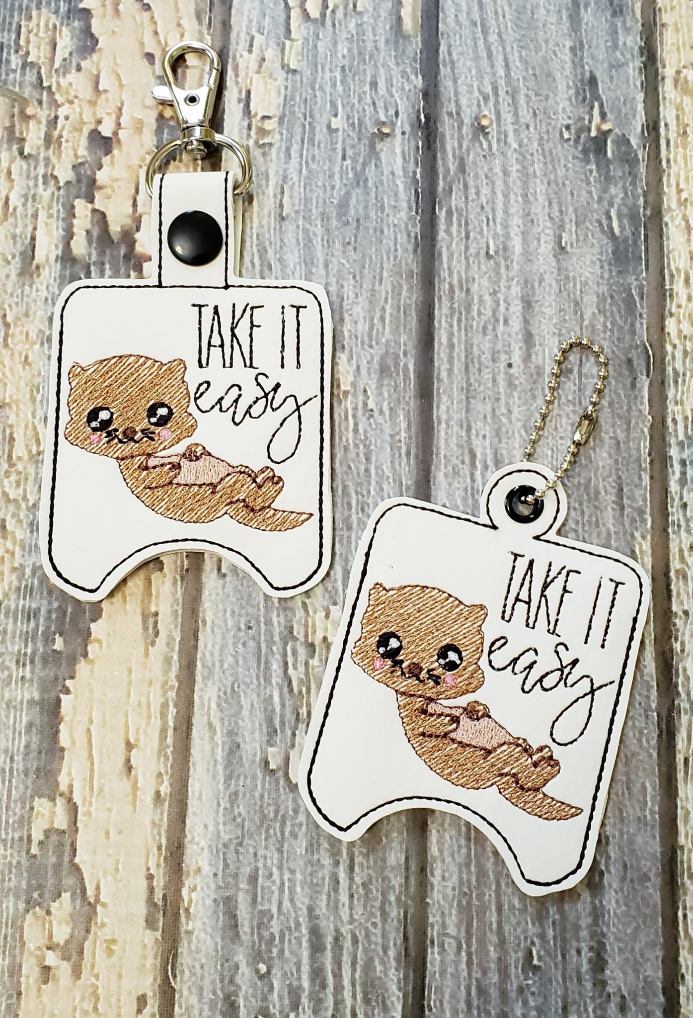 Take it easy Otter Sanitizer Holders - DIGITAL Embroidery DESIGN
