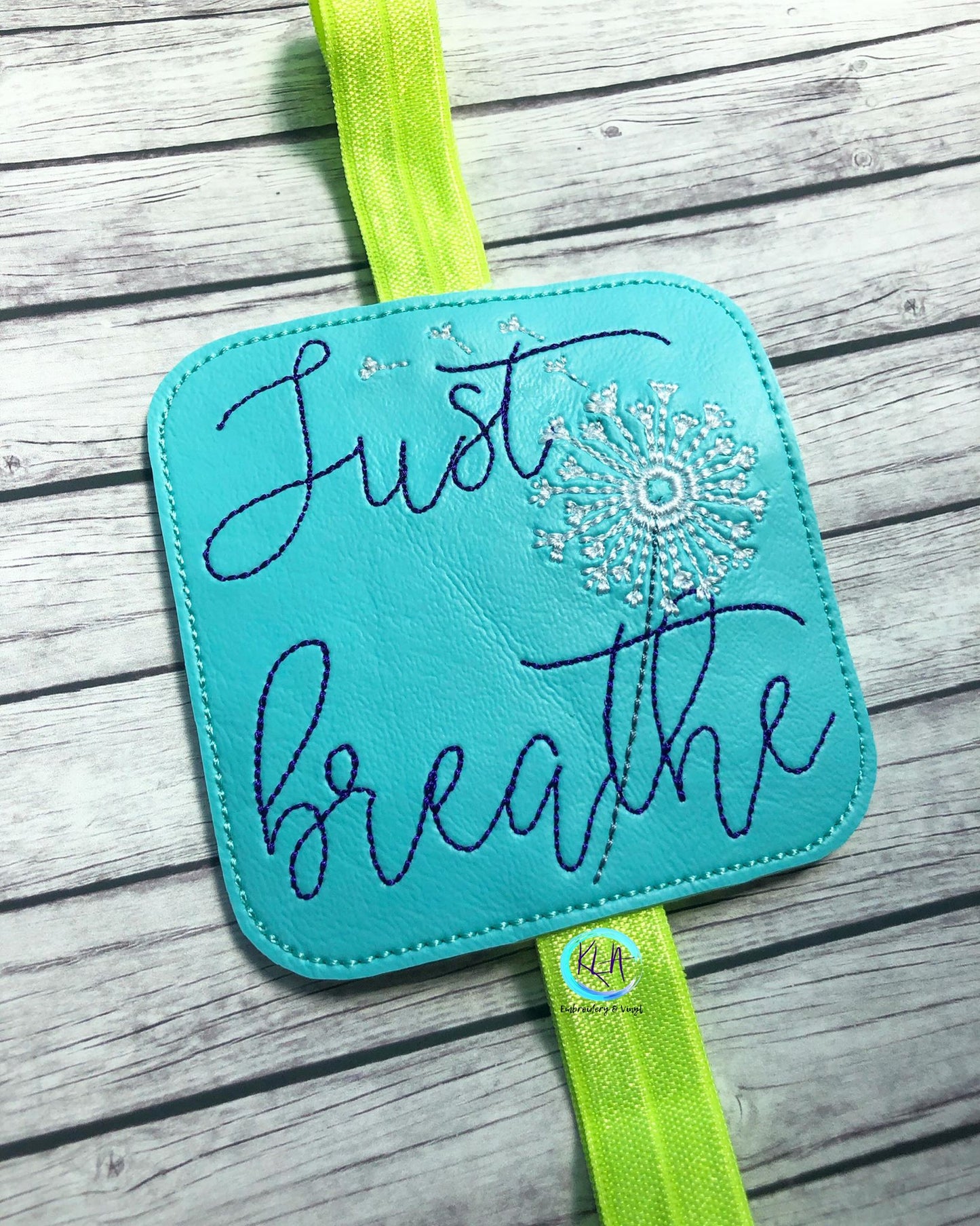 Just Breathe Book Band - Digital Embroidery Design