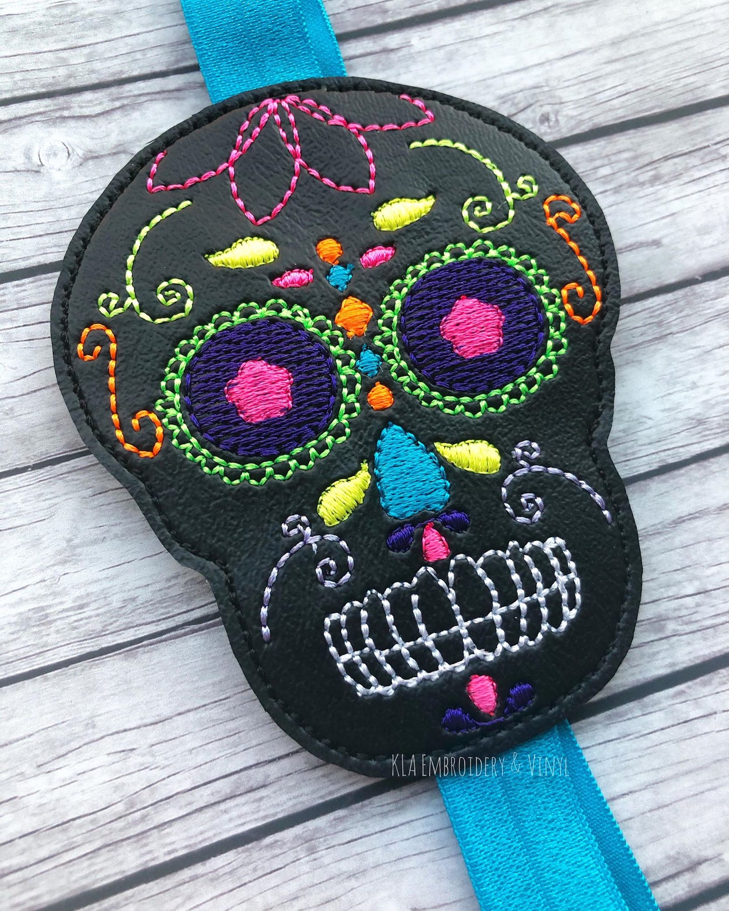 Sugar Skull 2 Book Band - Digital Embroidery Design