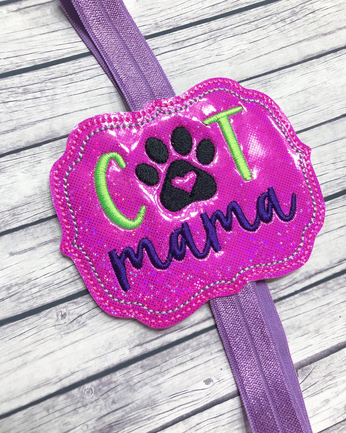 Cat Mama - Book Band - Digital Embroidery Design