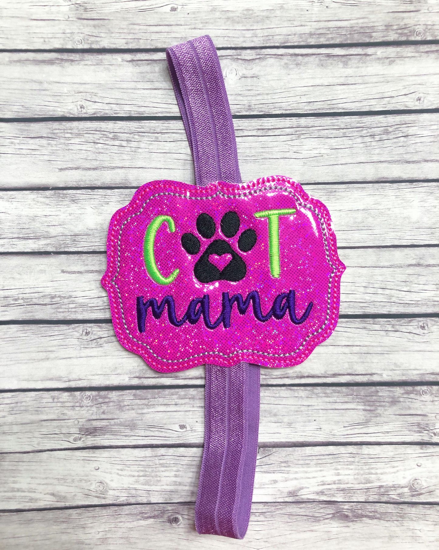 Cat Mama - Book Band - Digital Embroidery Design