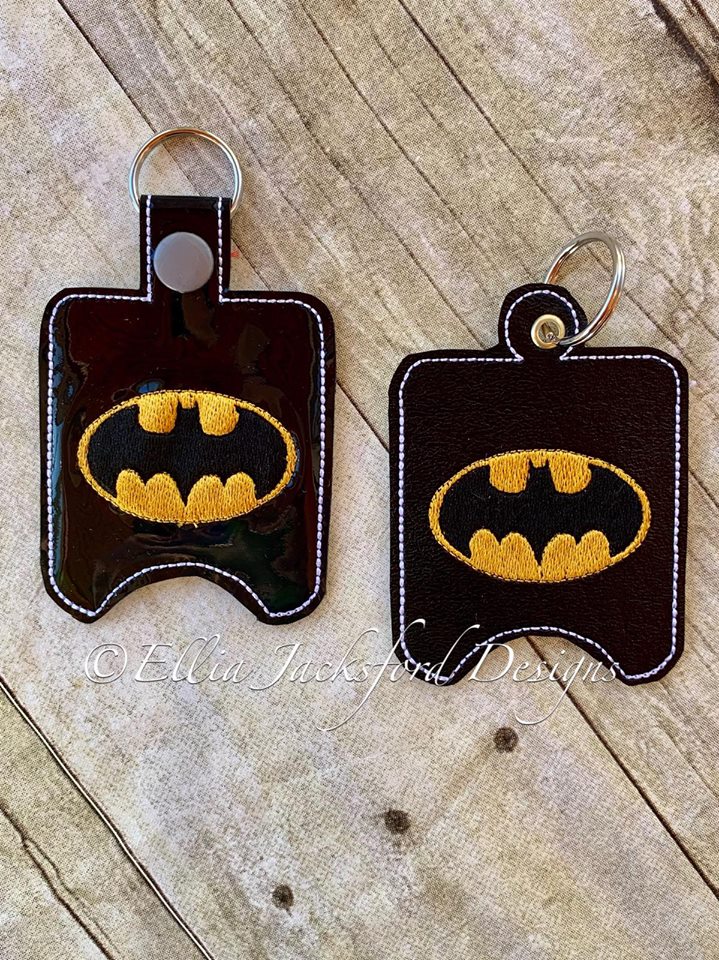 Bat Hero Sanitizer Holders - Embroidery Design - DIGITAL Embroidery DESIGN