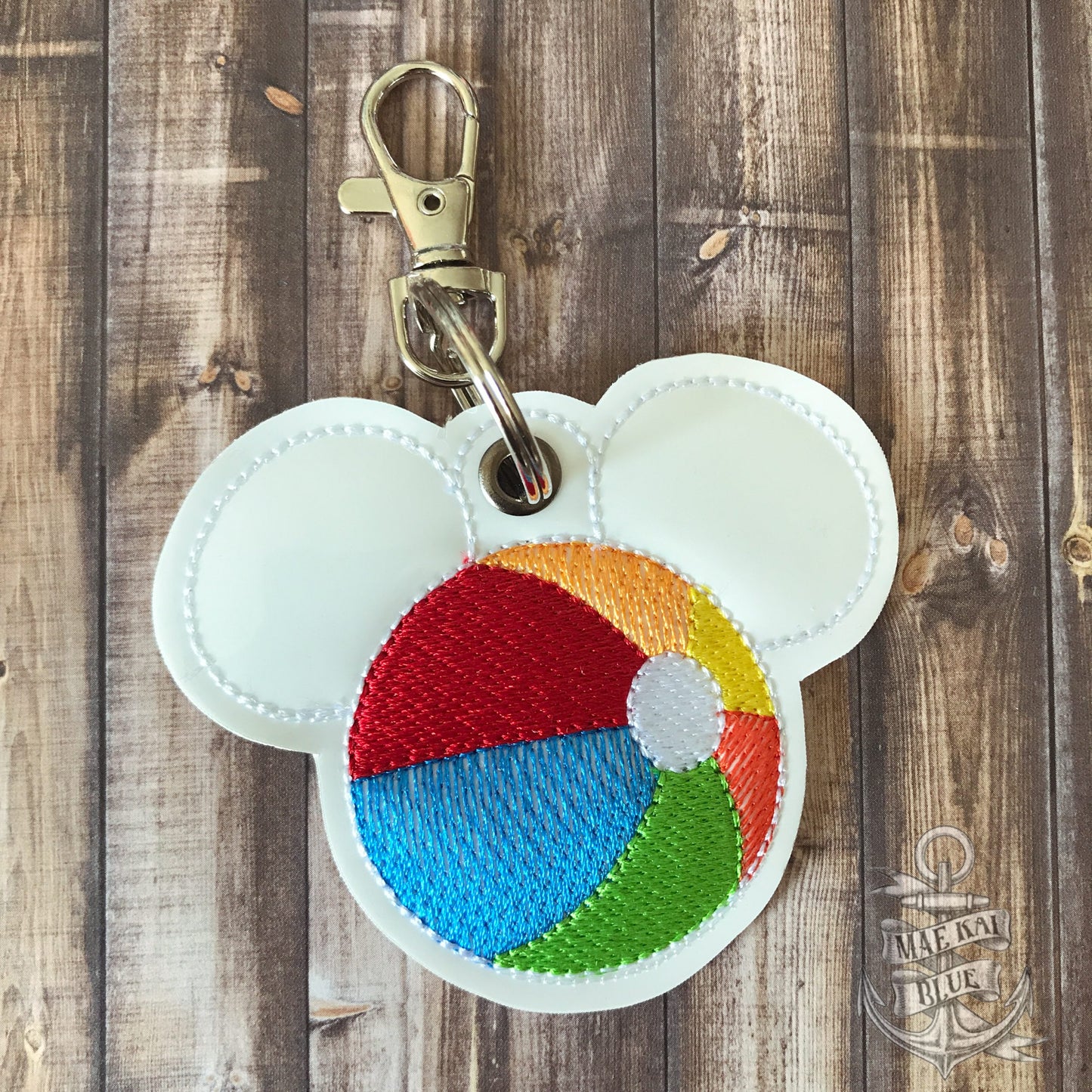 Beach Ball Mouse Fobs -  DIGITAL Embroidery DESIGN