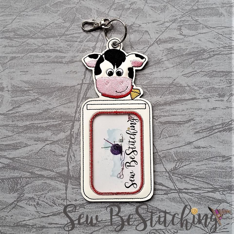 Cow Vertical ID Holder 5x7 only