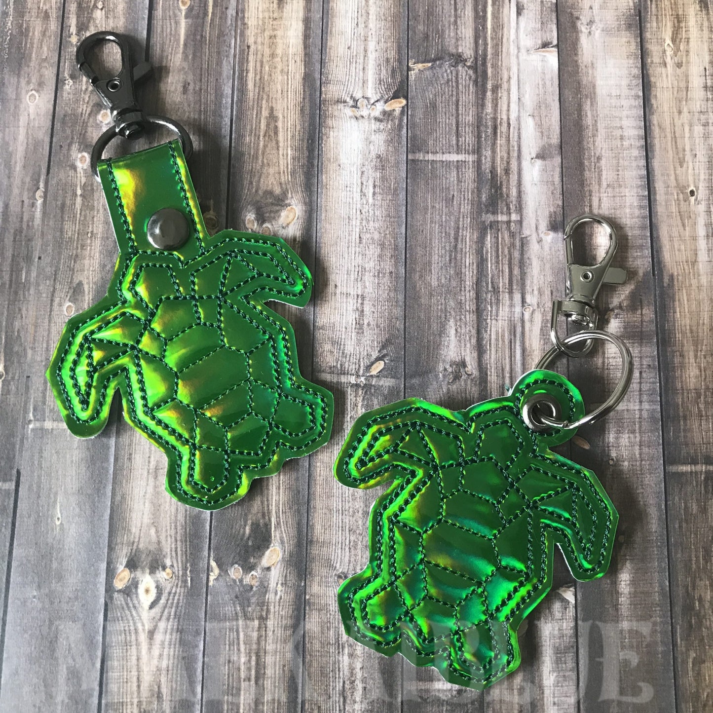 Geo Turtle Fobs - DIGITAL Embroidery DESIGN
