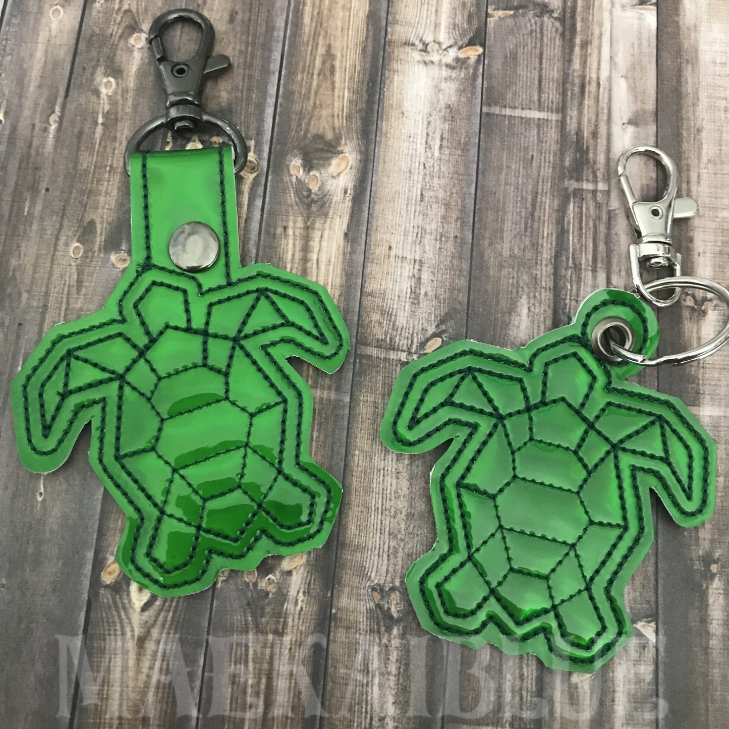 Geo Turtle Fobs - DIGITAL Embroidery DESIGN