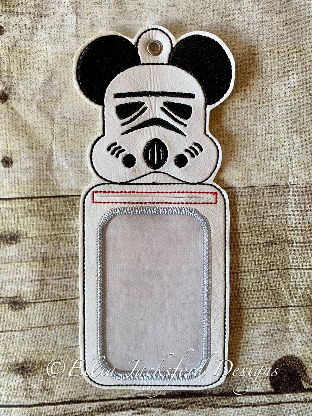 Trooper Mouse ID holder - Embroidery Design - DIGITAL Embroidery design