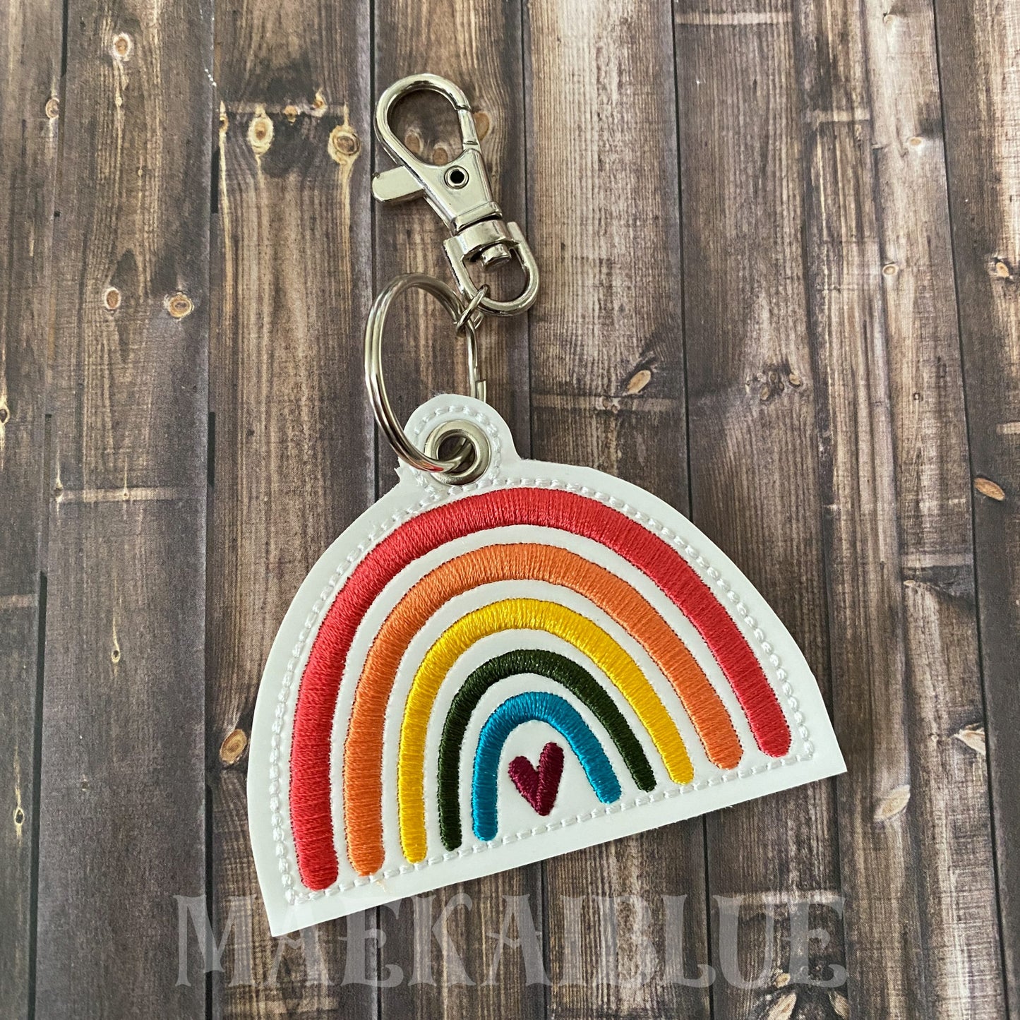 Boho Rainbow Heart Fobs - DIGITAL Embroidery DESIGN