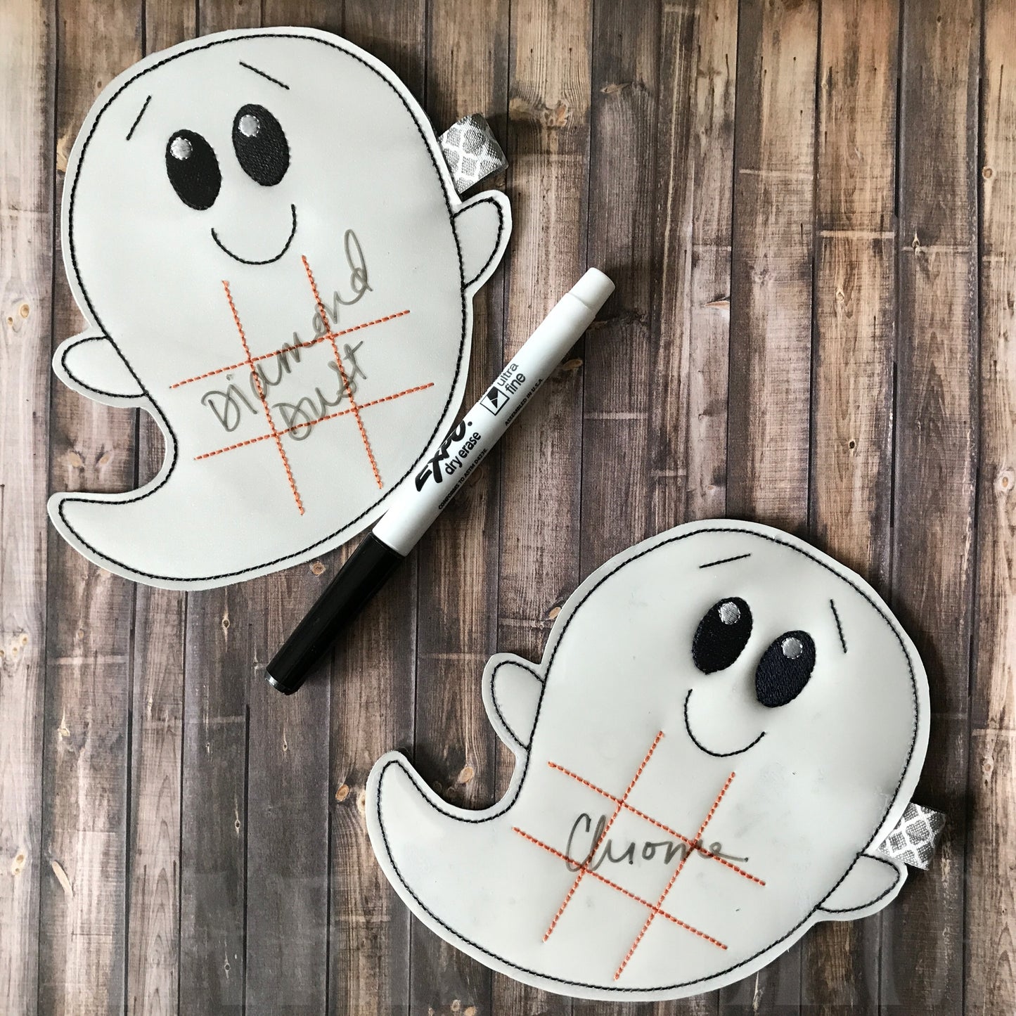 Ghost Tic Tac Toe Boards - 4 sizes - Digital Embroidery Design
