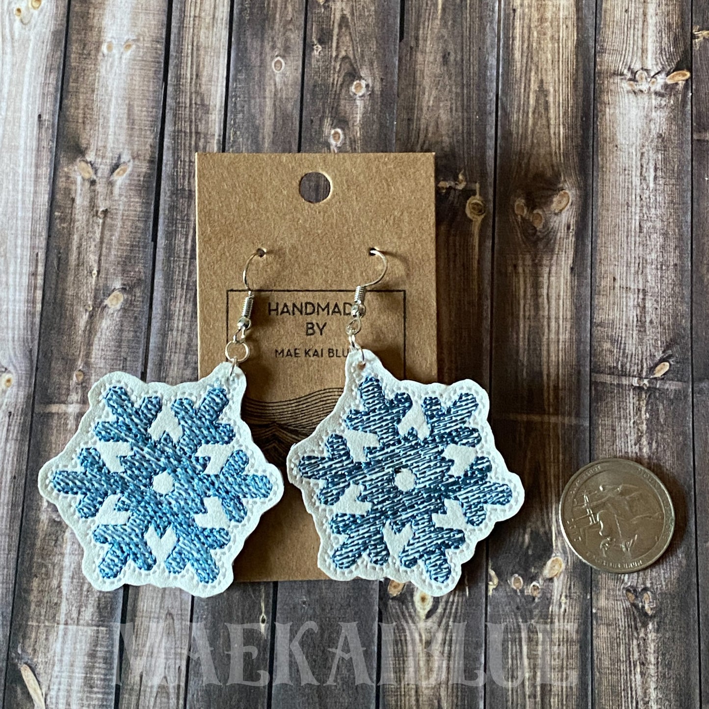 Snowflake Sketch Earrings - 2 sizes - 4x4 and 5x7 Grouped- Digital Embroidery Design