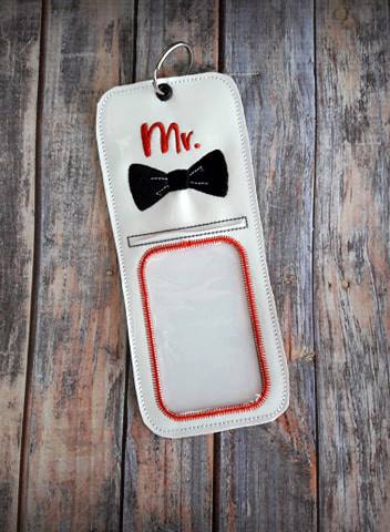 Mr. and Mrs. ID holders set - 5 x 7 - Embroidery Design - DIGITAL Embroidery design
