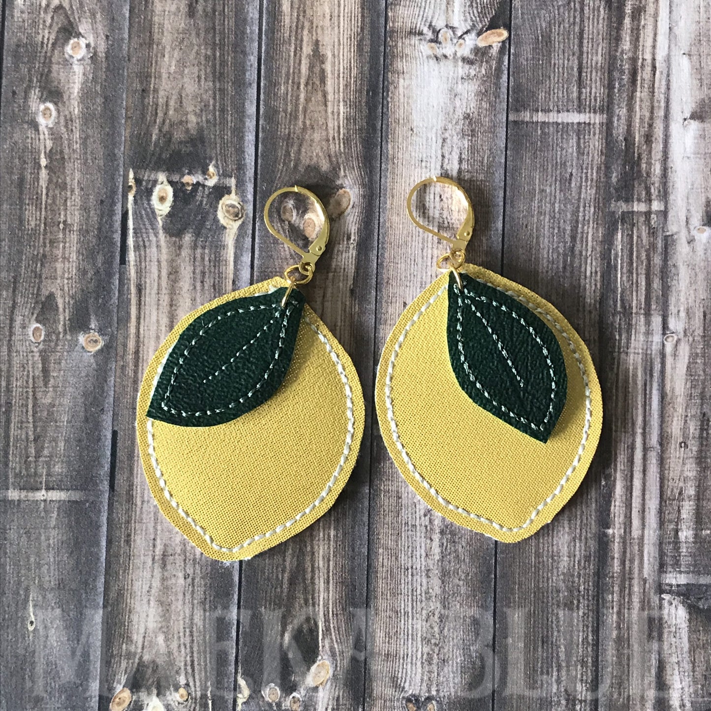 Lemon Earrings - 2 sizes - Digital Embroidery Design