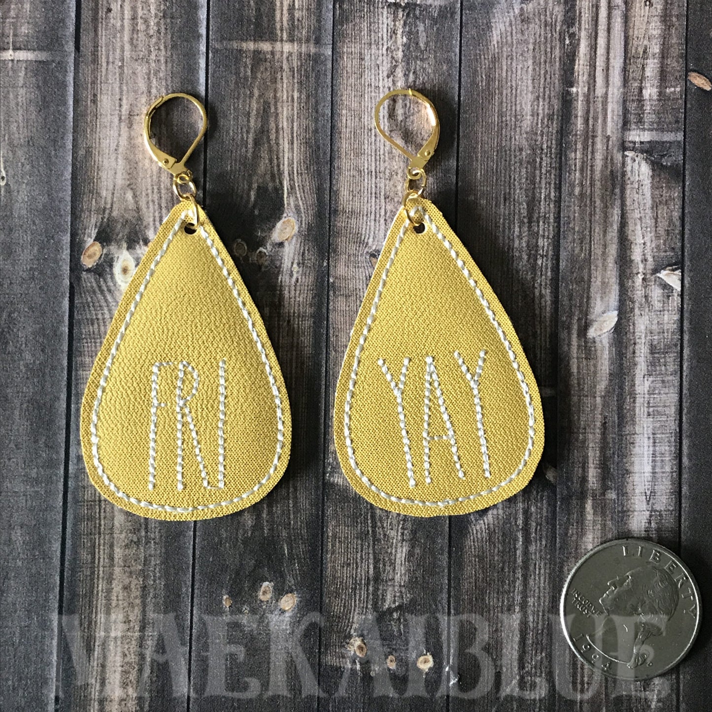 FRI YAY Earrings - 3 sizes - 4x4 and 5x7 Grouped- Digital Embroidery Design