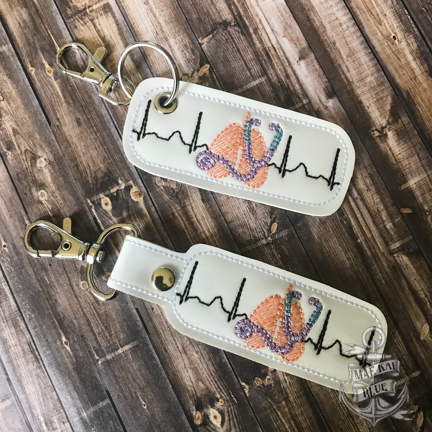 RT EKG Fobs - 4x4 and 5x7 grouped-DIGITAL Embroidery DESIGN