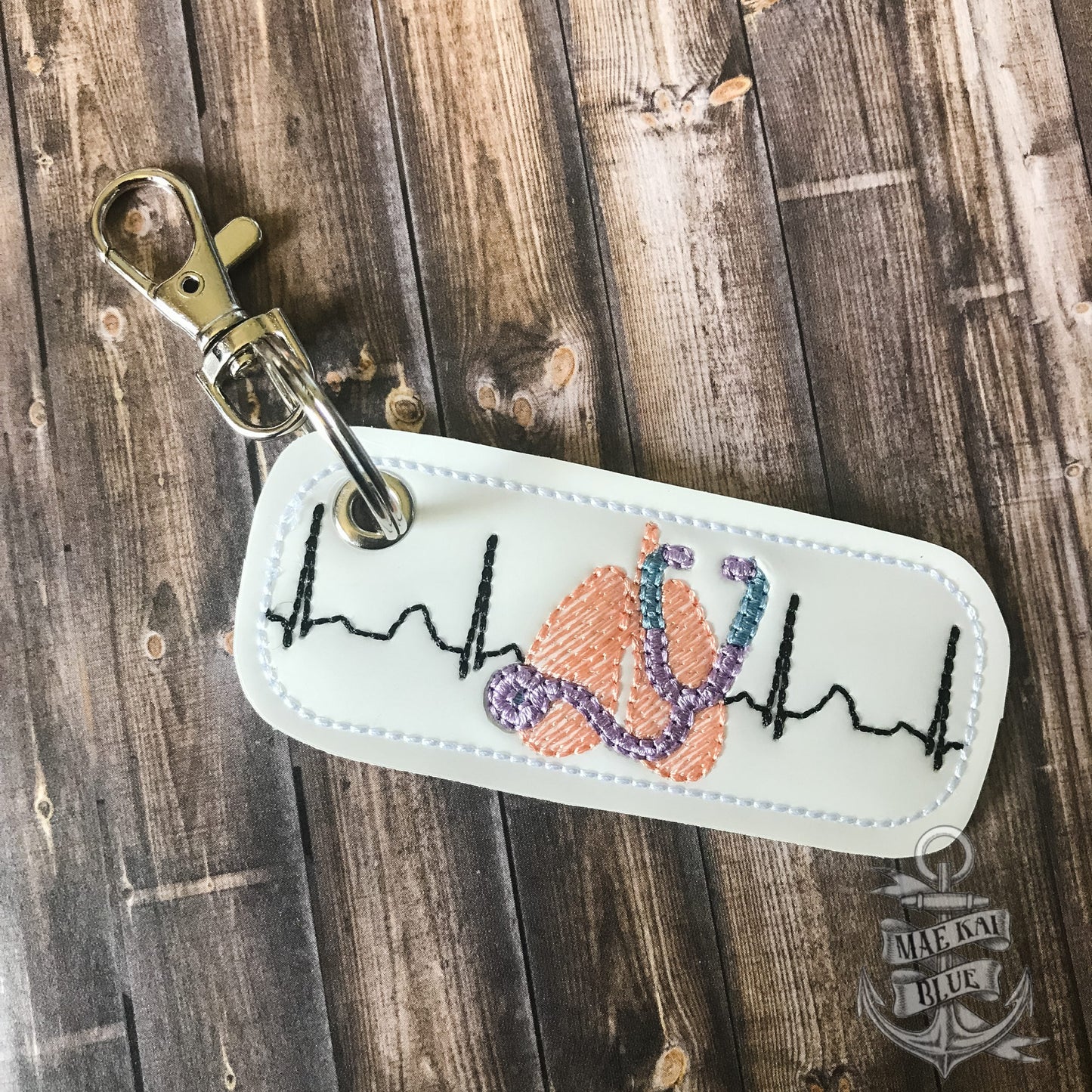 RT EKG Fobs - 4x4 and 5x7 grouped-DIGITAL Embroidery DESIGN
