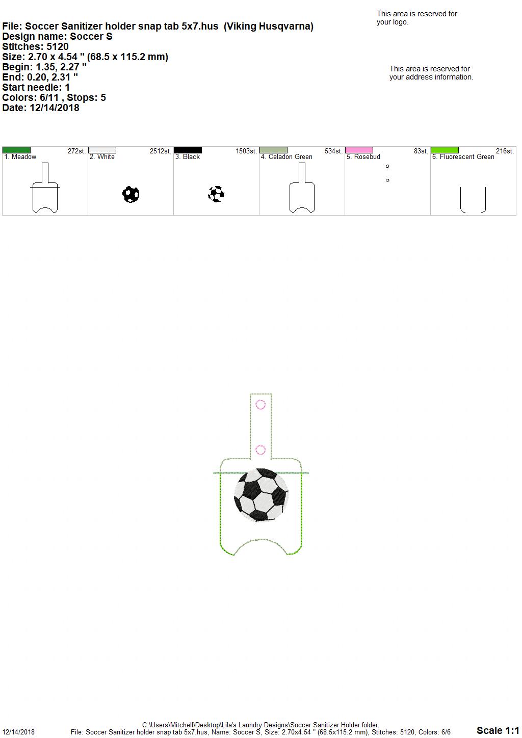 Soccer Sanitizer Holders - Embroidery Design - DIGITAL Embroidery DESIGN