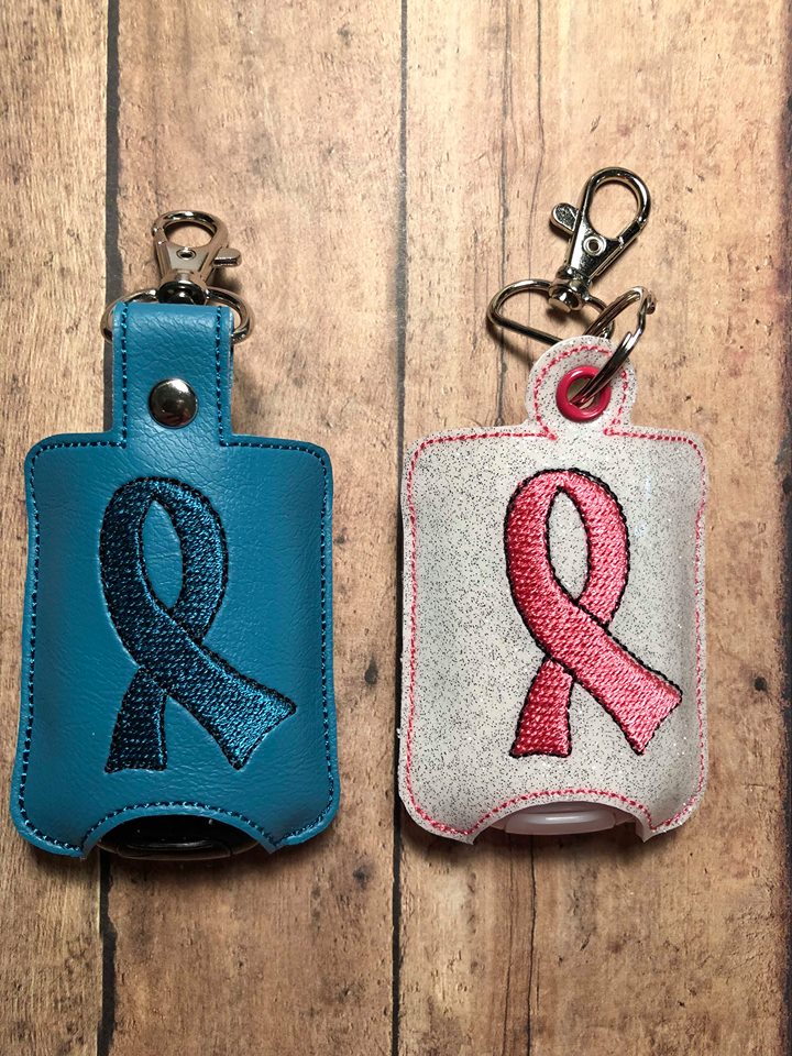 Awareness Ribbon Sanitizer Holder 4x4 and 5x7 included- Embroidery Design - DIGITAL Embroidery DESIGN