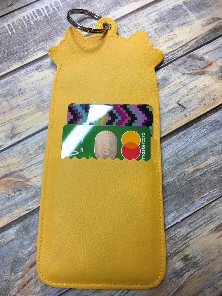 Girl Monster Vertical ID Holder - Digital Embroidery Design
