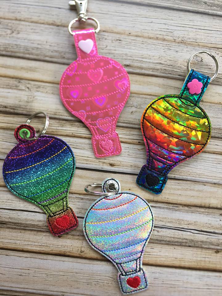 Hot Air Balloon Fobs - Digital Embroidery Design