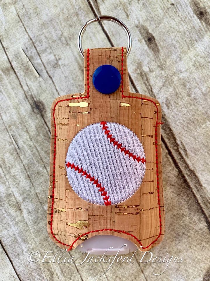 Baseball Sanitizer Holder 4x4 and 5x7 included- Embroidery Design - DIGITAL Embroidery DESIGN