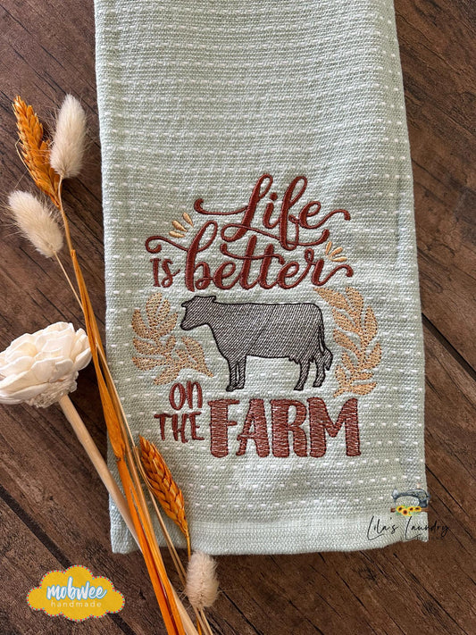Life is Better on the Farm - 4 Sizes - Digital Embroidery Design