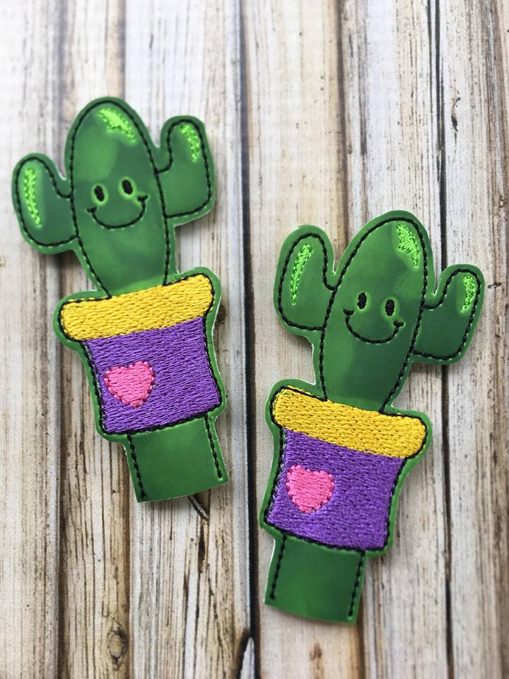 Cactus Pencil Toppers - Digital Embroidery Design
