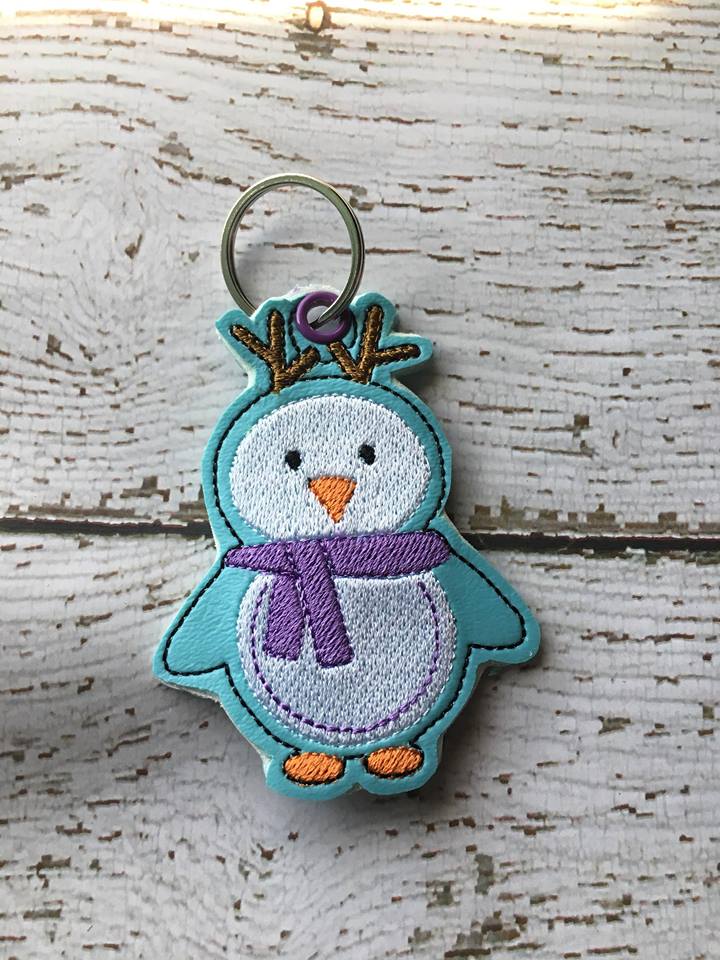 Penguin Reindeer Fobs - Embroidery Design - DIGITAL Embroidery DESIGN
