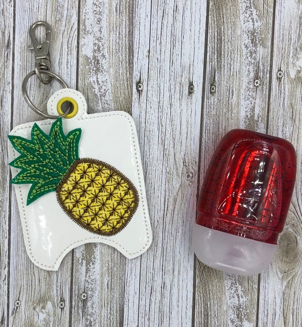 3D Pineapple Sanitizer Holders 4x4 and 5x7 included- DIGITAL Embroidery DESIGN