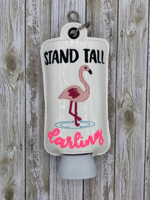 Stand Tall Darling Flamingo Lotion Holders 5x7 included- DIGITAL Embroidery DESIGN