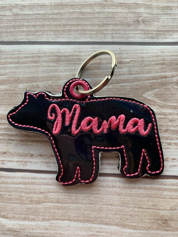 Mama Bear Fobs - DIGITAL Embroidery DESIGN