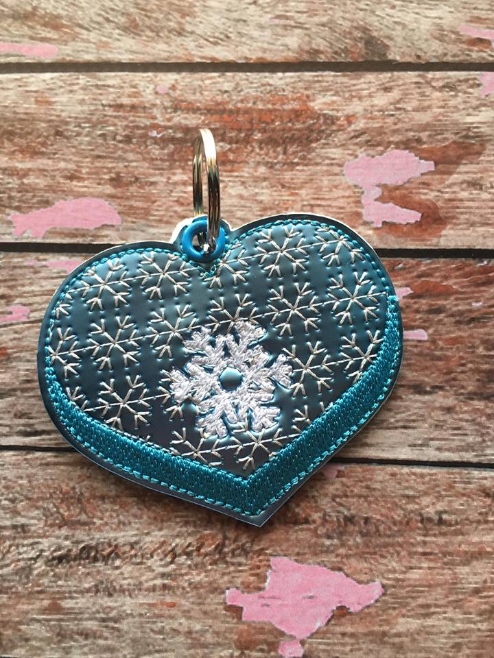 Valentine Ice Queen Fobs - Digital Embroidery Design