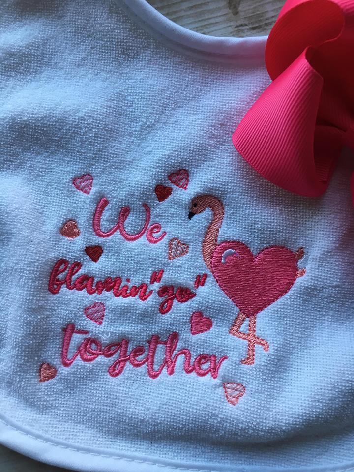 We Flamin"go" together 4x4 and 5x7 Digital Embroidery Design