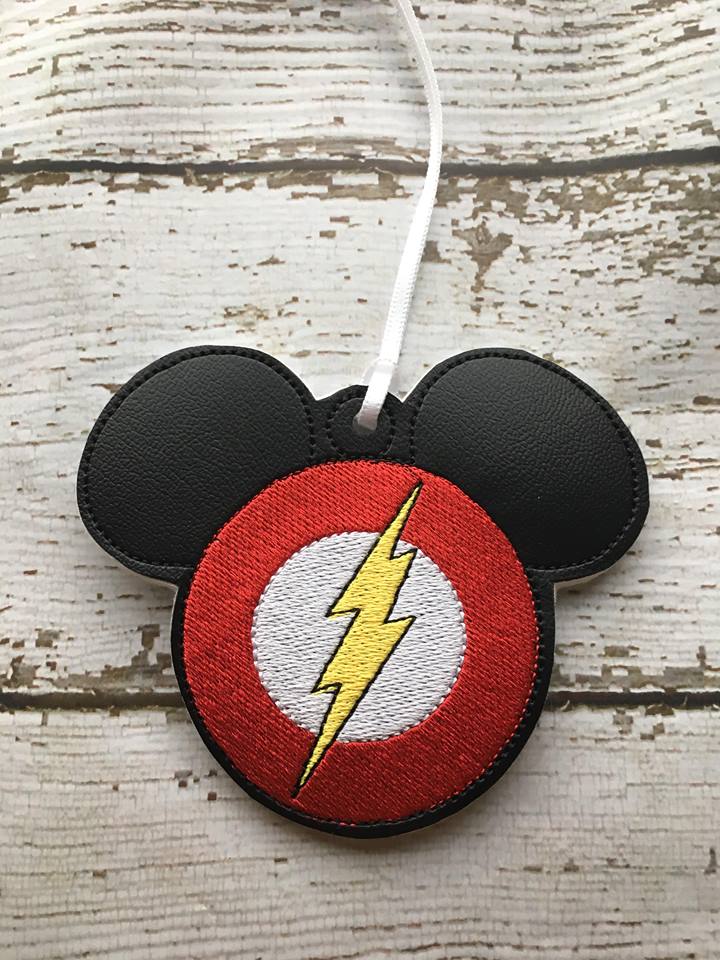 Flash Hero Mouse Ornament - Embroidery Design - DIGITAL Embroidery DESIGN