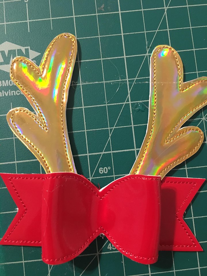 Reindeer Hair Bow - Digital Embroidery Design