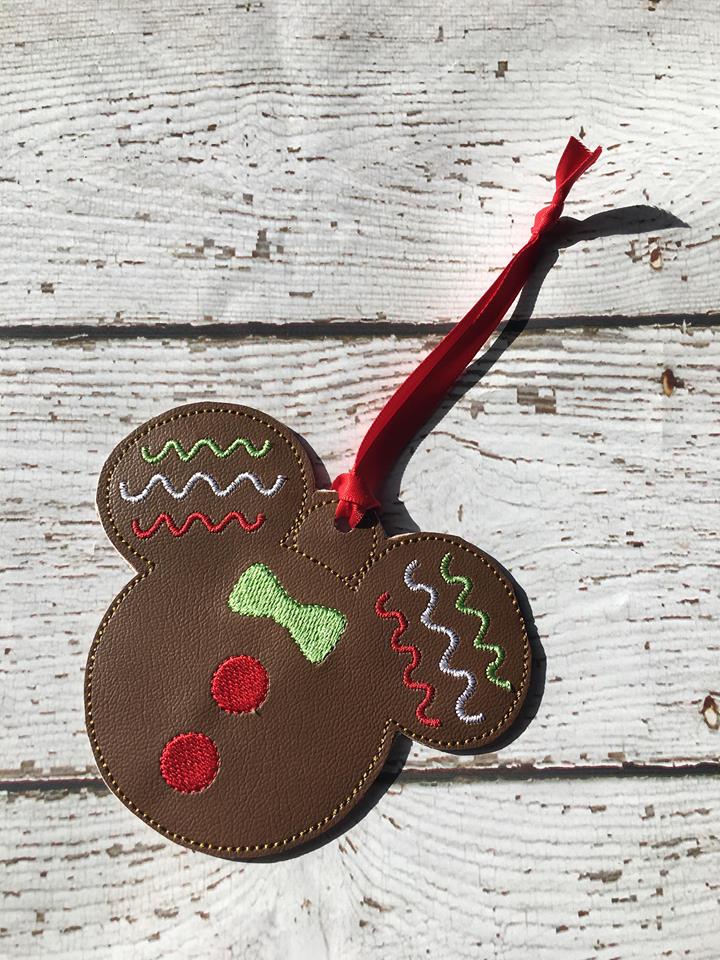 Gingerbread Mouse Ornament - Digital Embroidery Design