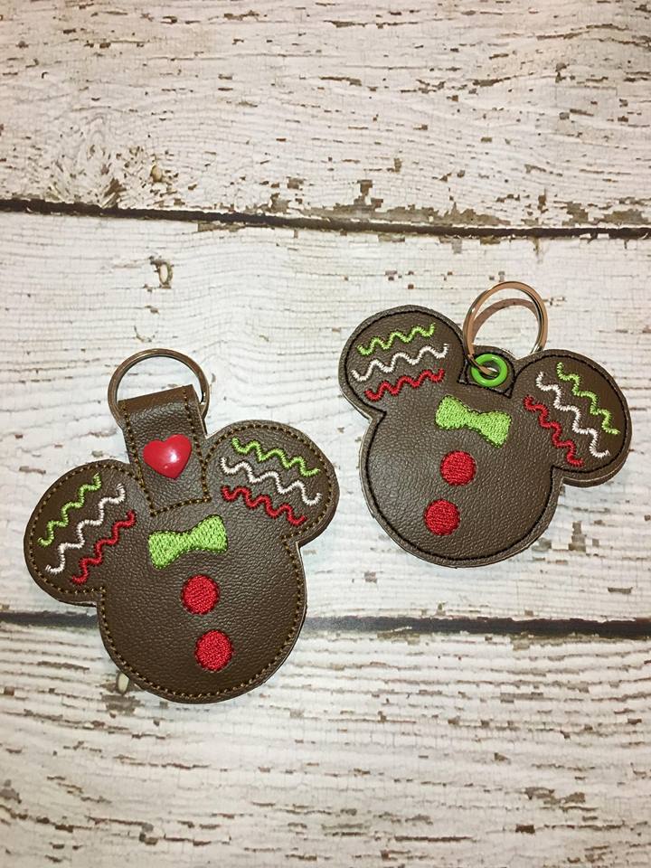 Gingerbread Mouse Fob - Digital Embroidery Design