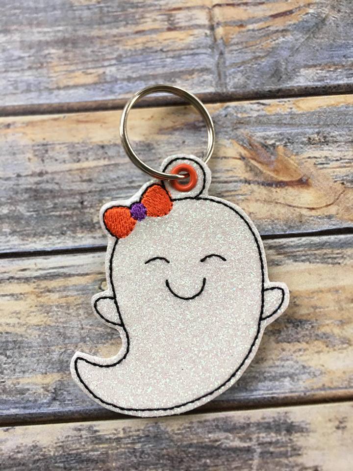 Girly Ghost Fobs  - Digital Embroidery Design