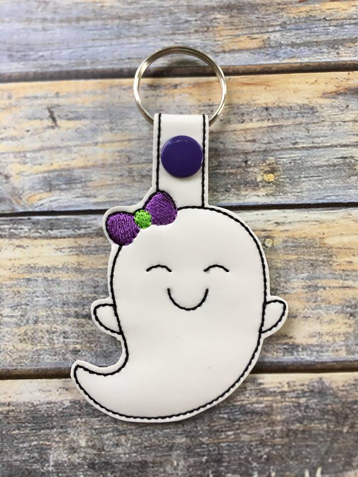 Girly Ghost Fobs  - Digital Embroidery Design