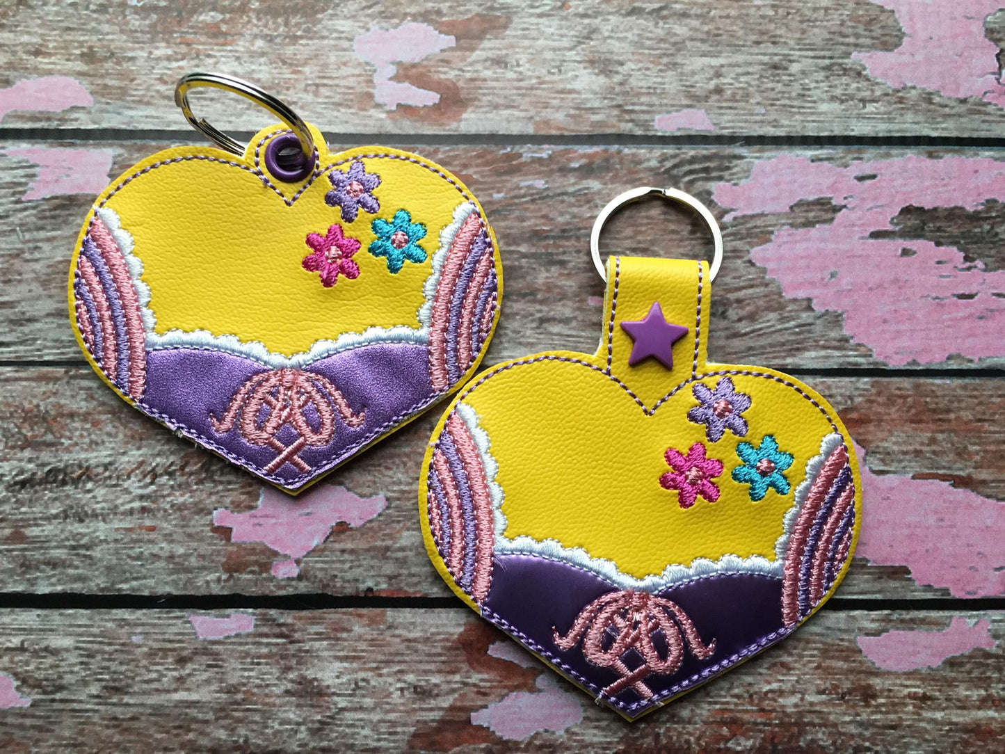 Valentine Princess Fobs - Set of 13 - Digital Embroidery Design