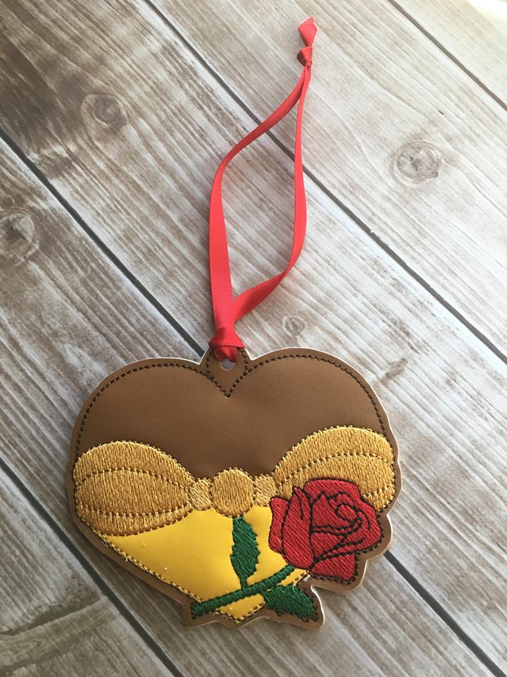 Valentine Beauty Princess Ornament - Embroidery Design - DIGITAL Embroidery DESIGN