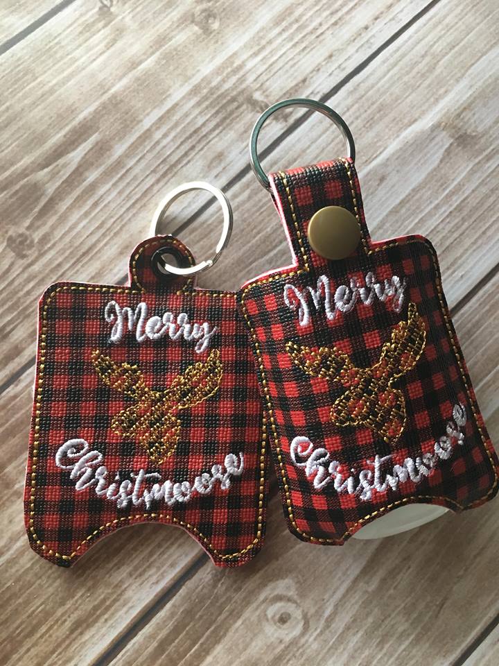 Rustic Merry Christmoose Sanitizer Holders - Embroidery Design - DIGITAL Embroidery DESIGN
