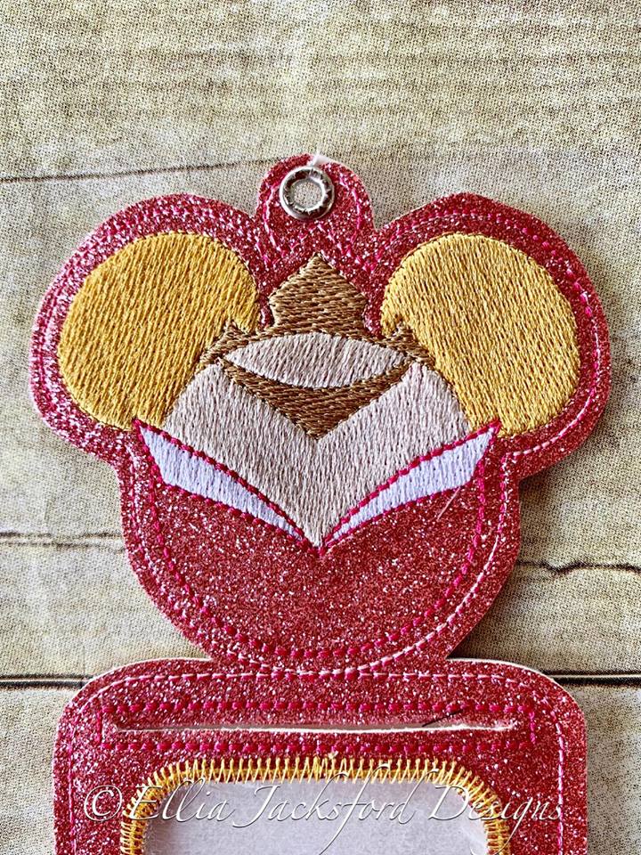 Sleeping Princess Mouse ID holder - 5 x 7 - Embroidery Design - DIGITAL Embroidery design