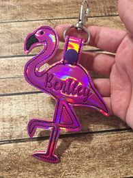 Flamingo Bag Tag 5x7 Only - Digital Embroidery Design